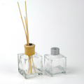 custom decorative cosmetic aroma fragrance empty glass square reed diffuser bottle